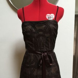 New BCBG brown tulle dress, size 0